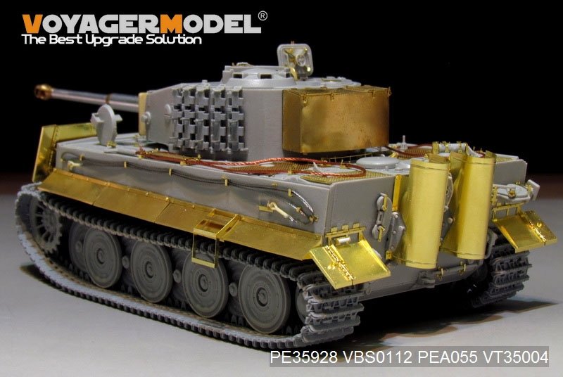 Maquette Voyager PE35928 Char Tiger I allemand de la Seconde Guerre mondiale, production tardive, pour TRUMPETER 09540, échelle 1/35 – immagine 6