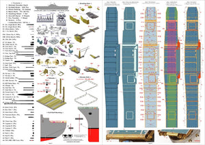 Pontos 27010fn 1/200 USS CV-6 Enterprise 1942 Kit de détails (Pont en bois couleur teck) 1/200 – imagen 4
