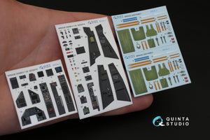 Intérieur imprimé en 3D et coloré sur papier décalcomanie pour le kit Kitty Hawk (QD32014 de Quinta Studio, pour le Mirage 2000B-5 (2000-5BGM Mk2)) à l&amp;#39;échelle 1/32 – immagine 2