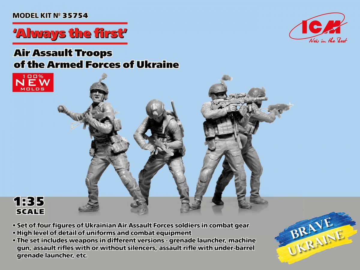 ICM 35754 Toujours les premiers, Troupes d&amp;#39;assaut aéroportées des forces armées ukrainiennes 1/35
