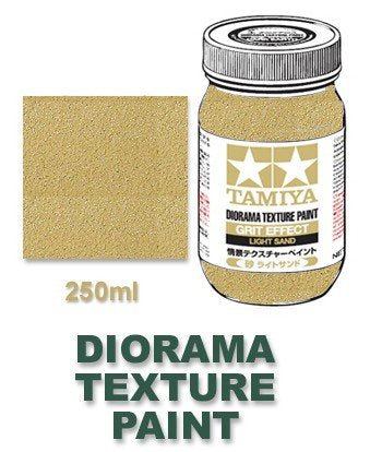 Peinture texturée pour diorama Tamiya 87122, 250 ml - Effet grainé, sable clair