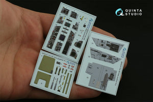 Intérieur imprimé en 3D et coloré sur papier décalcomanie Quinta Studio QD32101 F/A-18C Early (pour maquette Academy) 1/32 – image 2