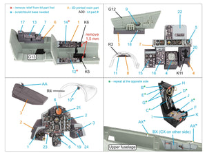 Intérieur imprimé en 3D et coloré sur papier décalcomanie (Academy) du F-4B Phantom II de Quinta Studio QD+48485 (avec pièces en résine imprimées en 3D) à l&amp;#39;échelle 1/48 – image 3