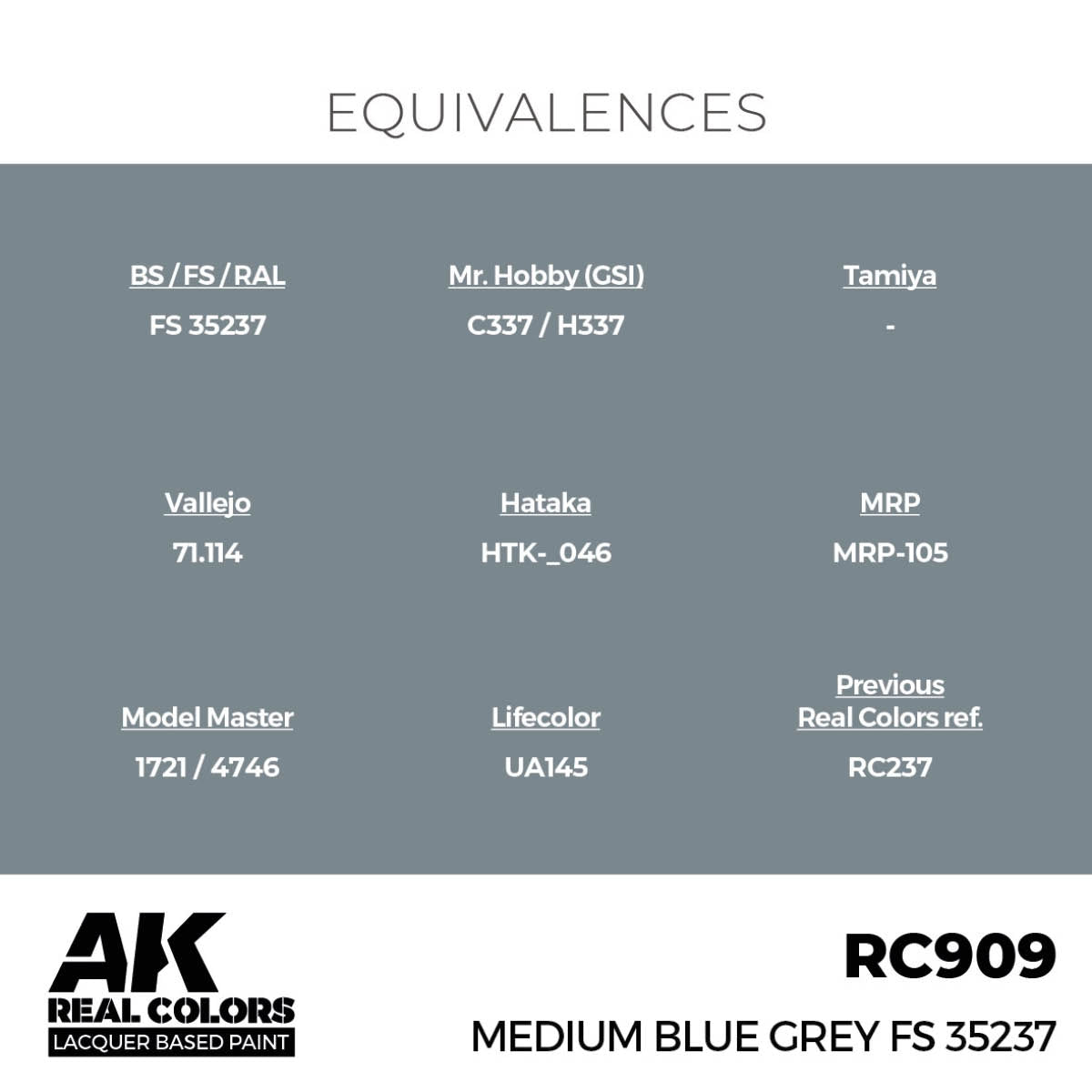AK Interactive RC909 Bleu Gris Moyen FS 35237 17 ml  – Bild 3
