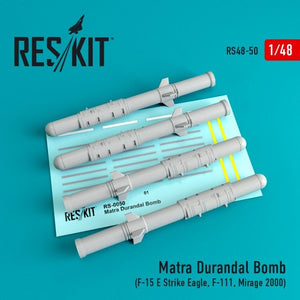 RESKIT RS48-0050 Bombe Matra Durandal (4 pièces) 1/48