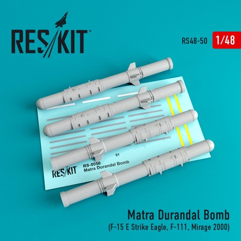 RESKIT RS48-0050 Bombe Matra Durandal (4 pièces) 1/48
