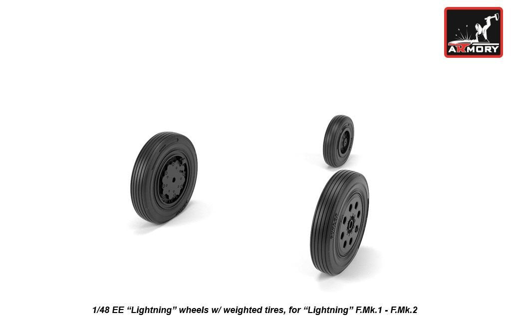 Roues Armory Models AW48407 EE Lightning avec pneus lestés, échelle 1/48 (début) – image 4