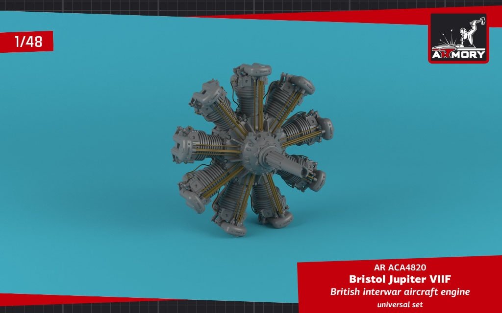 Armory Models ACA4820 Moteur d'avion Bristol Jupiter VII 1/48