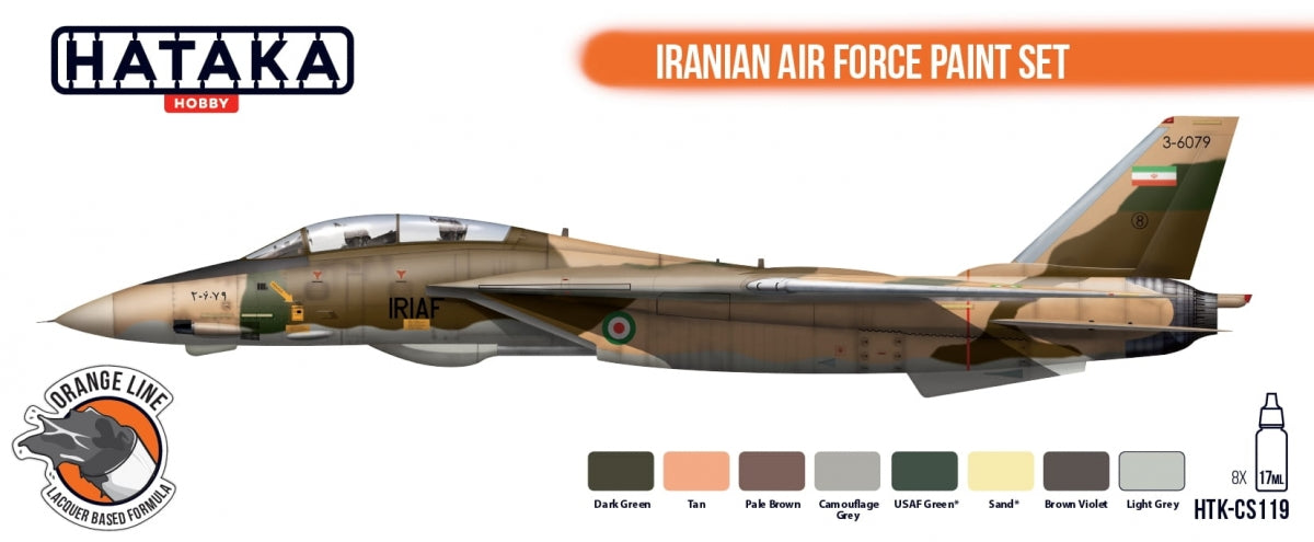 Kit de peinture Hataka CS119 pour l&amp;#39;armée de l&amp;#39;air iranienne