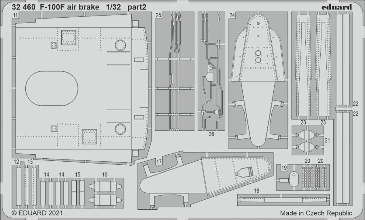 Aérofrein Eduard 32460 pour F-100F (Trumpeter, échelle 1/32)