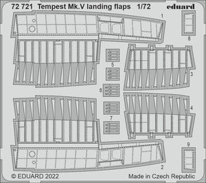 Volets d&amp;#39;atterrissage Eduard 72721 Tempest Mk. V AIRFIX 1/72
