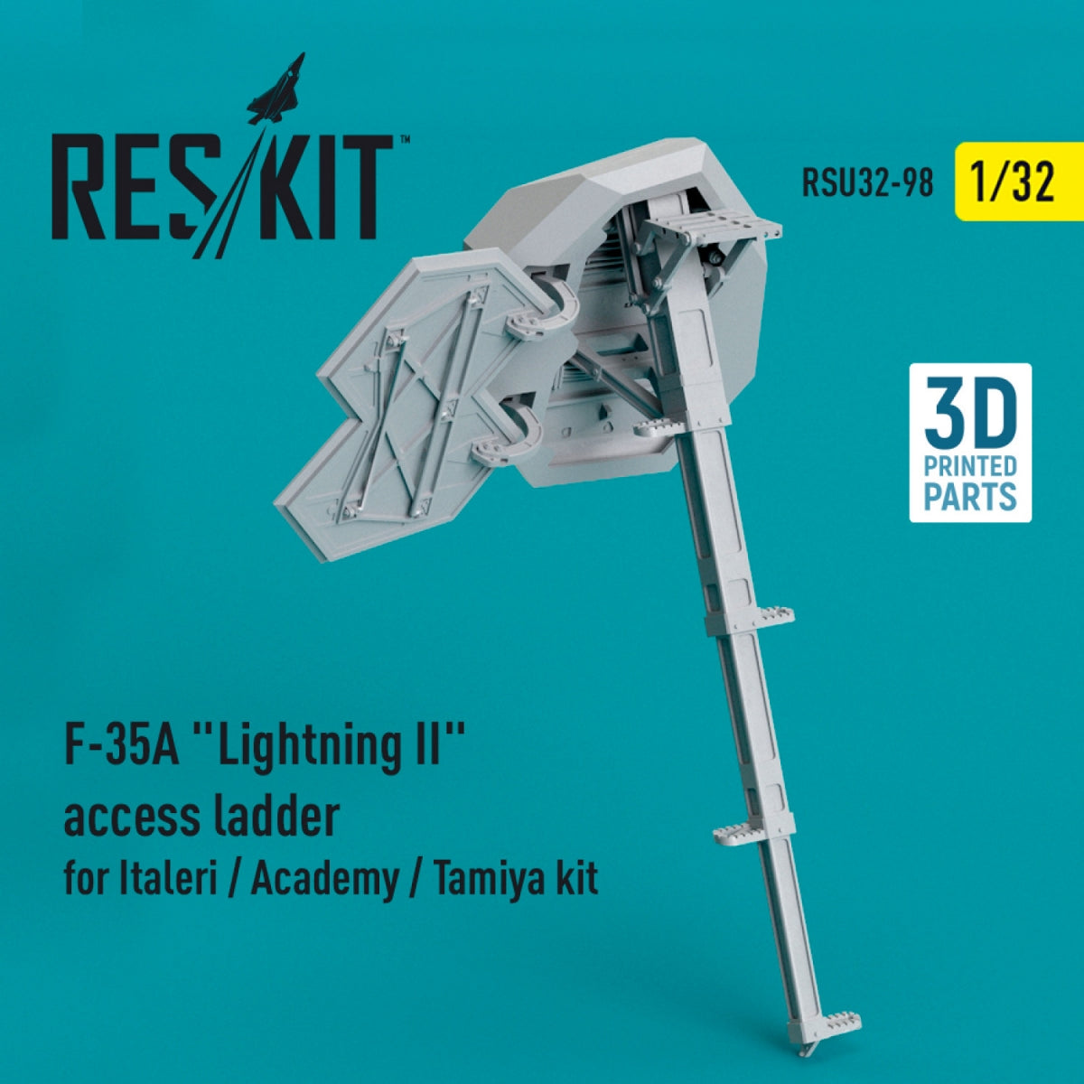 Échelle d&amp;#39;accès RESKIT RSU32-0098 pour maquette F-35A Lightning II (imprimée en 3D) au 1/32