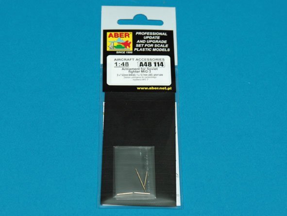 Armement Aber A48114 pour chasseur soviétique MIG-3 : 2 mitrailleuses 7,62 ShKAS ; 1 mitrailleuse UBS de 12,7 mm ; tube de Pitot (1/48) – imagen 9