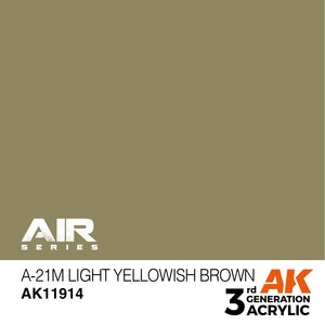 AK Interactive AK11914 A-21M BRUN JAUNE CLAIR – AIR 17 ml