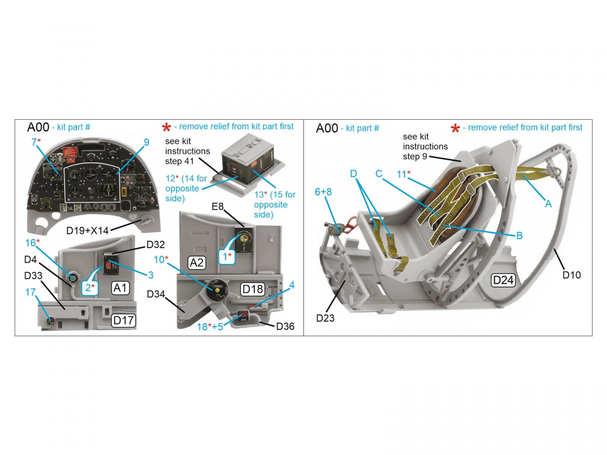 Intérieur imprimé en 3D et coloré sur papier décalcomanie pour Spitfire Mk.IXc (Airfix) Quinta Studio QD24009, échelle 1/24  – immagine 2