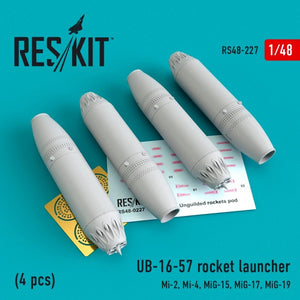 Lance-roquettes RESKIT RS48-0227 UB-16-57 (4 pièces) 1/48