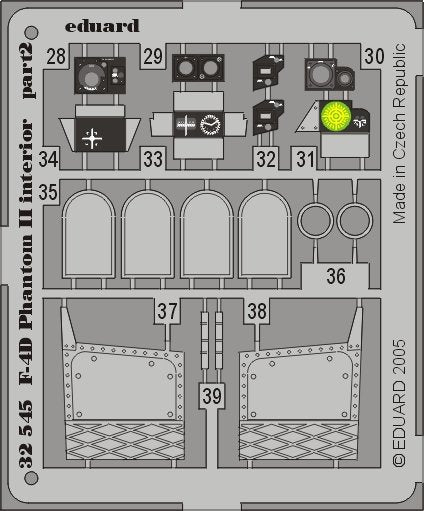 Eduard 32545 F-4D intérieur 1/32 Tamiya – Bild 2