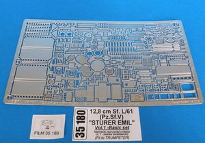 Aber 35180 Chasseur de chars allemand 12,8 cm Sf. L/61 (Pz.Sf.V) Sturer Emil - vol.1 - set de base (1/35)
