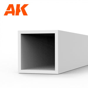 AK Interactive AK6548 TUBE CREUX CARRÉ 4,00 X 350MM – TUBE CREUX CARRÉ EN STYRÈNE – (3 UNITÉS) – image 2