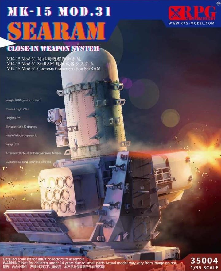 RPG Modèle 35004 MK-15 Mod.31 Système d'arme rapprochée SeaRAM 1/35