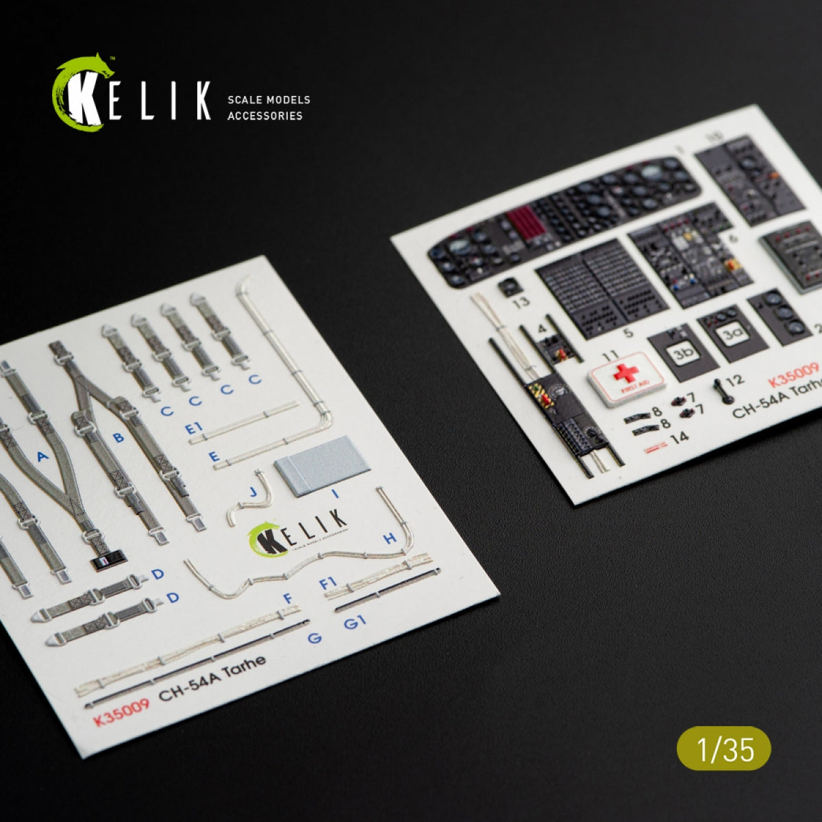 KELIK K35009 CH-54A TARHE AUTOCOLLANTS 3D INTÉRIEURS POUR KIT ICM 1/35 – image 4