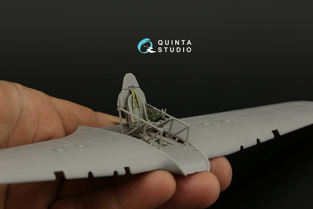 Intérieur imprimé en 3D et coloré sur papier décalcomanie Quinta Studio QD48410 pour la famille Hurricane (Arma Hobby) à l&amp;#39;échelle 1/48 – image 4