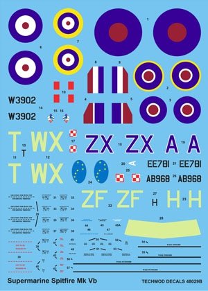 Techmod 48029 - Supermarine Spitfire Mk VB (1/48) 
