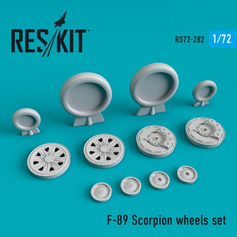 RESKIT RS72-0282 Jeu de roues F-89 Scorpion 1/72