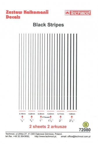 Techmod 72080 Bandes noires 1/72 – imagen 2