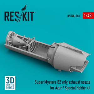 RESKIT RSU48-0348 SUPER MYSTERE B2 EARLY PHAUST NOZZLE FOR AZUR / SPECIAL HOBBY KIT (3D PRINTED) 1/48