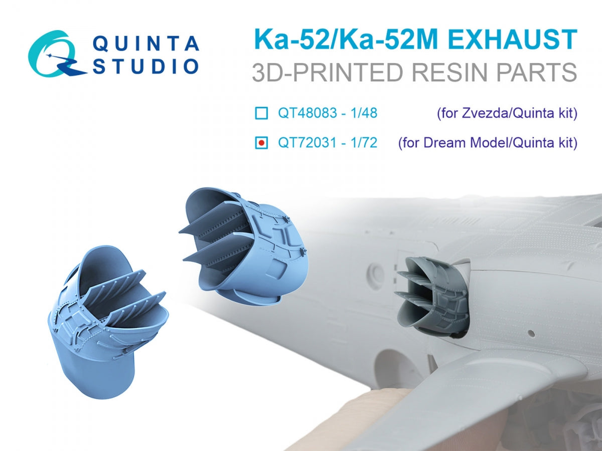 Quinta Studio QT72031 Ka-52/Ка-52М Exhaust Device (Dream Model/Quinta) 1/72