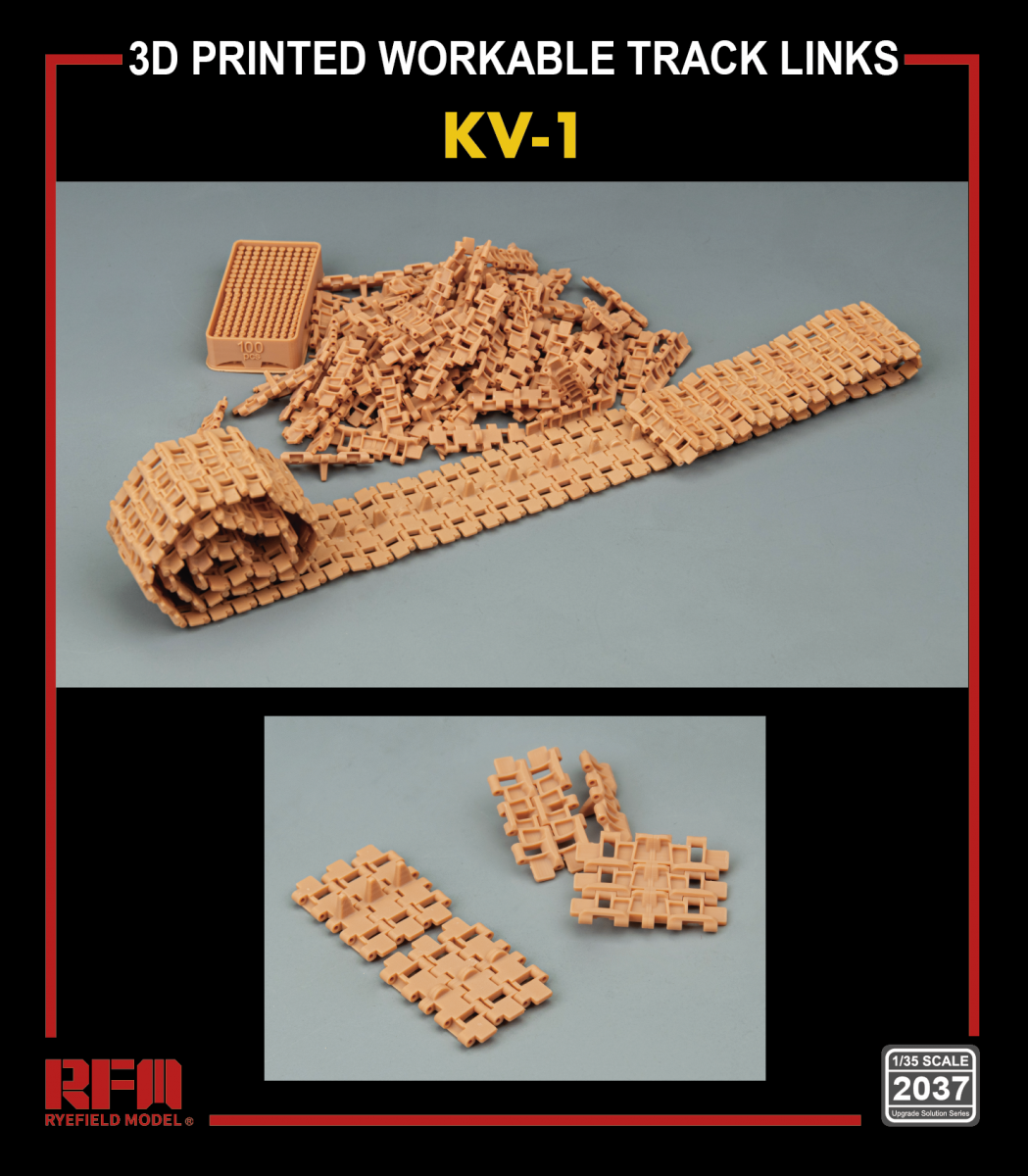 Rye Field Modèle 2037 KV-1 Chenilles fonctionnelles imprimées en 3D (Impression 3D) 1/35 – image 2