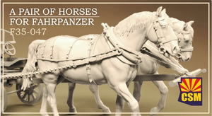 Copper State Models F35-047 Une paire de chevaux pour Fahrpanzer 1/35