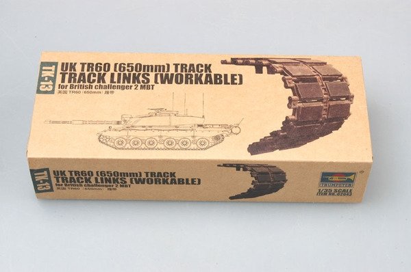 Trumpeter 02043 UK TR60 (650mm) chenille pour char de combat principal britannique Challenger 2 (1/35)