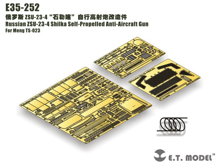 Maquette ET E35-252 Canon antiaérien automoteur russe ZSU-23-4 Shilka (pour MENG TS-023) (1/35)