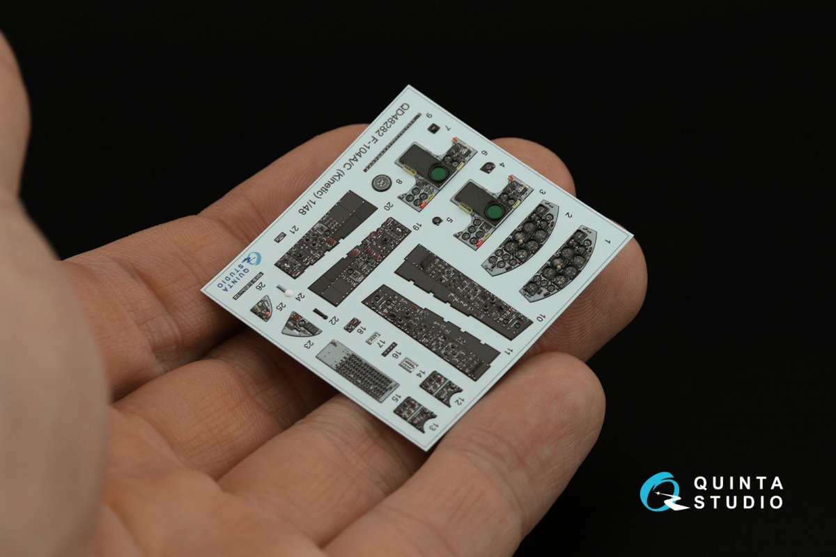 Intérieur imprimé en 3D et coloré sur papier décalcomanie Quinta Studio QD48282 F-104A/C (Kinetic) 1/48 – immagine 4