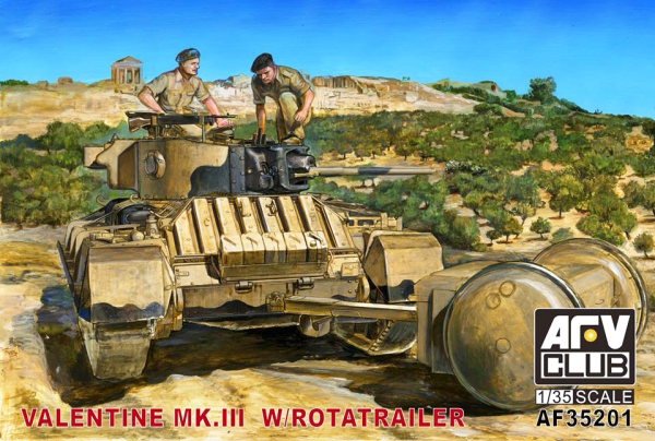 AFV Club 35201 Valentine Mk.III avec remorque rotative (1/35)