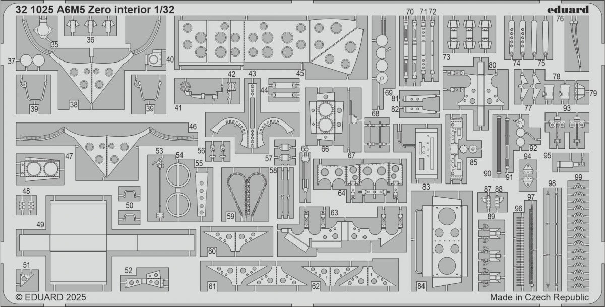Kit de détails intérieurs Eduard 321025 A6M5 Zero TAMIYA 1/32 – image 2