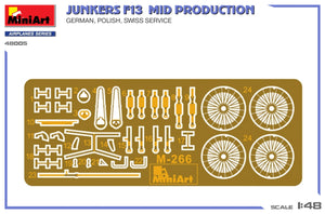 MiniArt 48005 Junkers F13. Milieu de production. Service allemand, polonais, suisse 1/48 – image 3