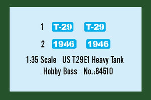 Hobby Boss 84510 Char lourd américain T29E1 1/35 – immagine 4
