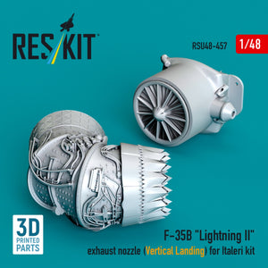 RESKIT RSU48-0457 Tuyère d&amp;#39;échappement F-35B « Lightning II » (atterrissage vertical) pour maquette Italeri (impression 3D) 1/48