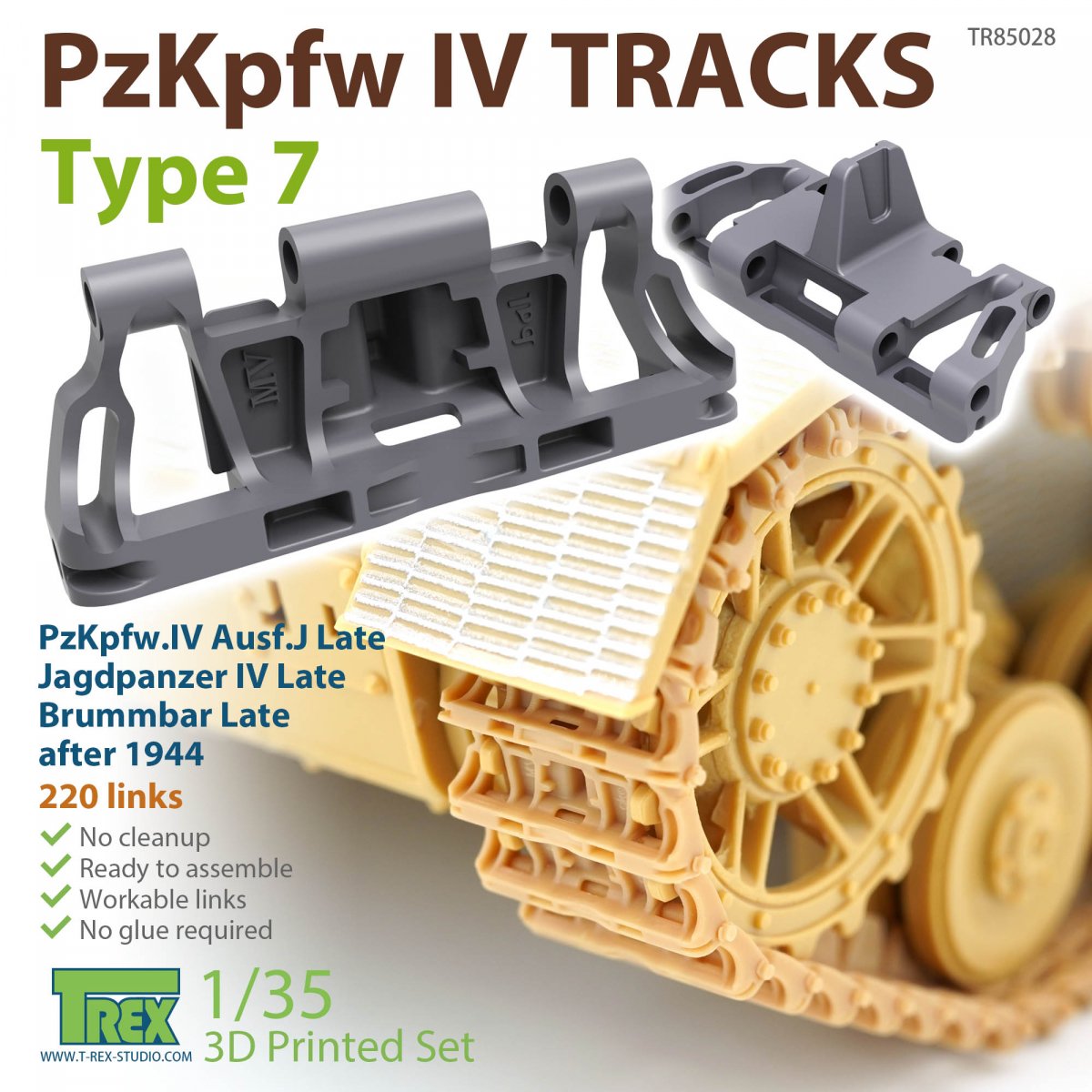 T-Rex Studio TR85028 PzKpfw.III/IV Pistes Type 7 1/35