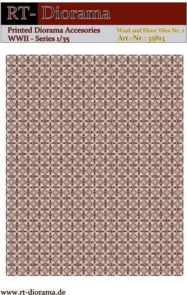 RT-Diorama 35813 Printed Accessories: Wall and Floor Tiles Nr.2 1/35