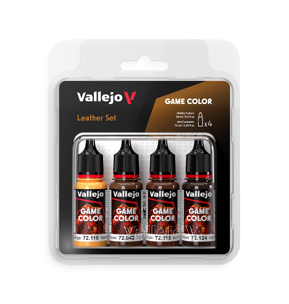 Vallejo 72385 Coffret de peinture pour cuir Game Color 4 x 18 ml