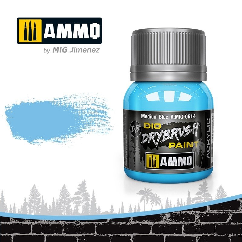 Munitions Mig 0614 DRYBRUSH Bleu moyen 40 ml 