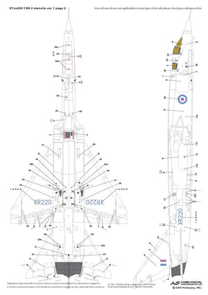 HobbyDecal ST48029V1 BAC TSR.2 Pochoirs ver 1 1/48 – immagine 3