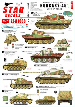 Star Decals 72-A1068 Hongrie 45 n° 1. 1/72