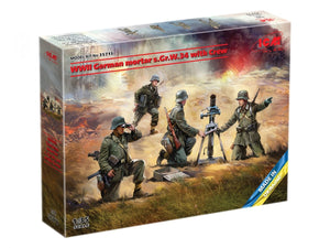 ICM 35715 Mortier allemand GrW 34 de la Seconde Guerre mondiale avec équipage (mortier et 4 figurines) 1/35 – image 2