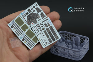 Intérieur coloré imprimé en 3D sur papier décalcomanie (Academy) pour Quinta Studio QD+35121 AH-1W (avec pièces en résine imprimées en 3D) à l&amp;#39;échelle 1/35 – image 4