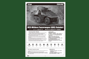 Hobby Boss 83889 M35 Mittlere Panzerwagen ADGZ-Daimler 1/35 – immagine 2